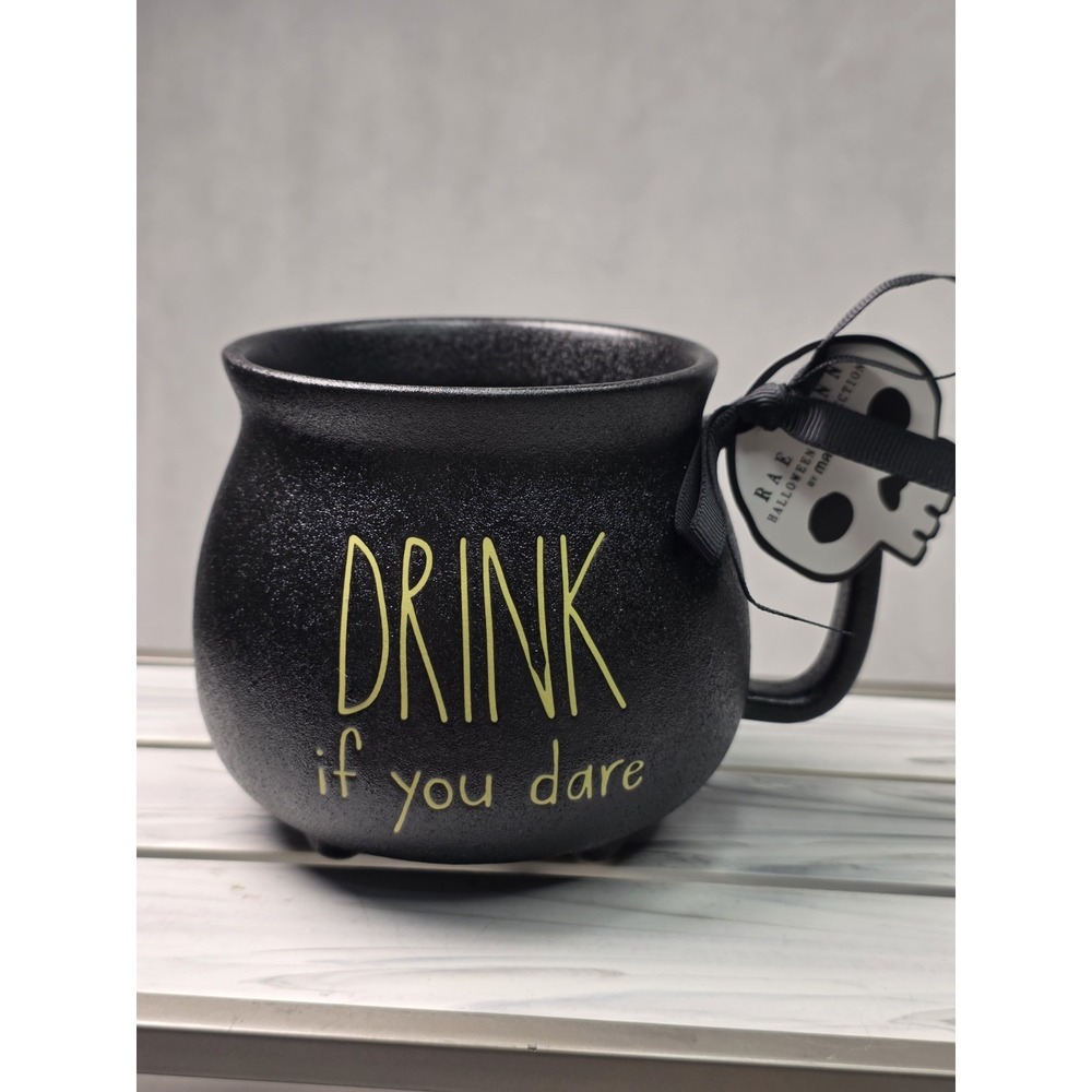 NWT2026 Rae Dunn "DRINK IF YOU DARE" Cauldron Halloween Mug